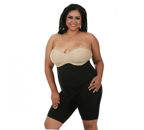 InstantFigure Hi-Waist Shorts Open Gusset Plus Size Shapewear WSH4211C