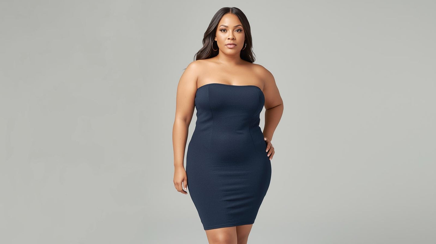 Vestido Moldeador Sin Tirantes - InstantFigure Plus Size | Shapelyy